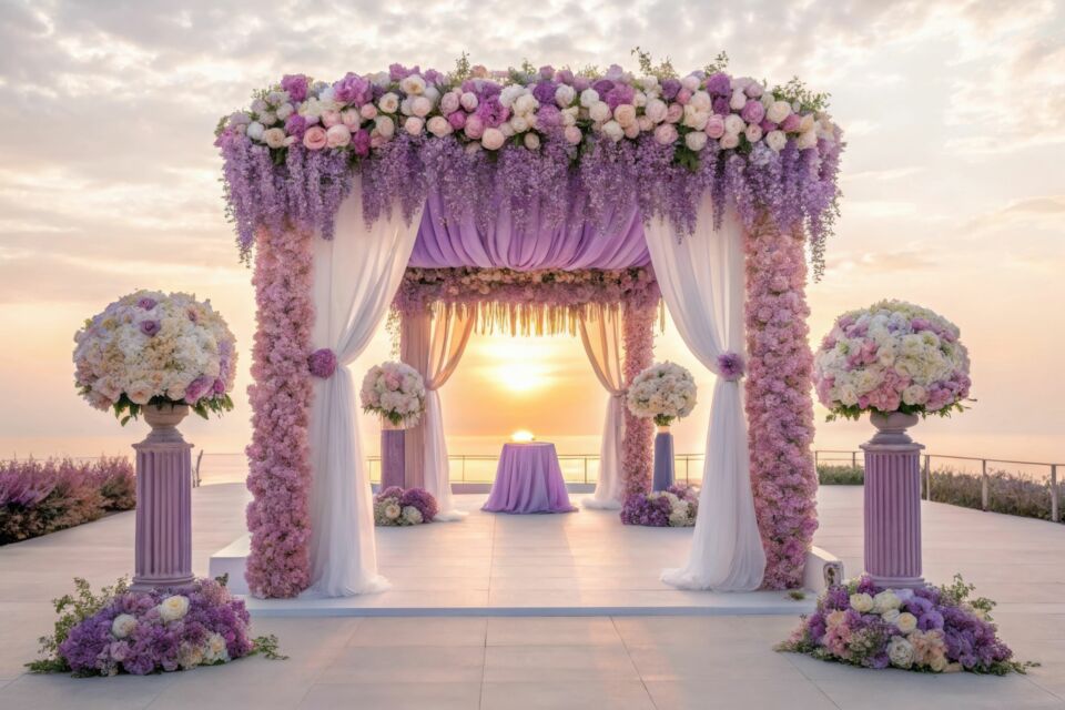 Adobe Stock -&nbsp; Photo d'illustration -&nbsp;&nbsp;Le voile de glycines crée une ambiance féerique et romantique, idéal pour sublimer une cérémonie de mariage avec ses cascades florales suspendues et son charme naturel et poétique.