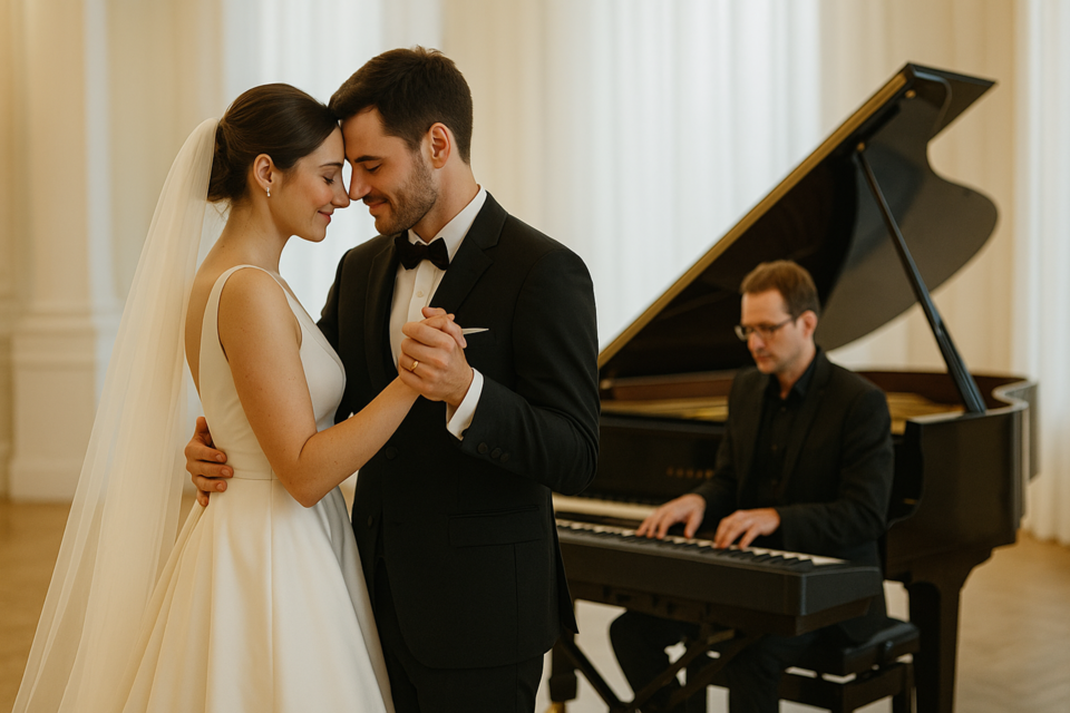 GPT – Photo d’illustration - Sous la lueur argentée de Clair de Lune, chaque cérémonie devient un poème. Entre grâce et émotion, Debussy signe la plus belle bande-son de l’amour éternel