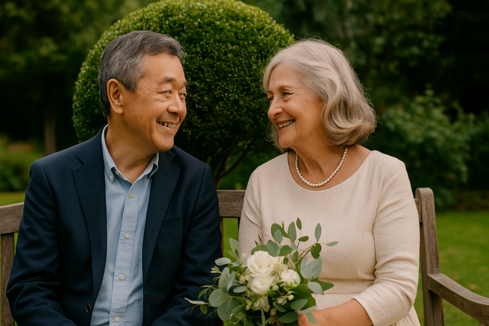 Photo d'illustration -&nbsp;Sous le feuillage d’un buis taillé comme un symbole d’harmonie, un couple franco-japonais se sourit avec tendresse. Cinquante-six ans d’amour enraciné, entre rires partagés et regards apaisés.