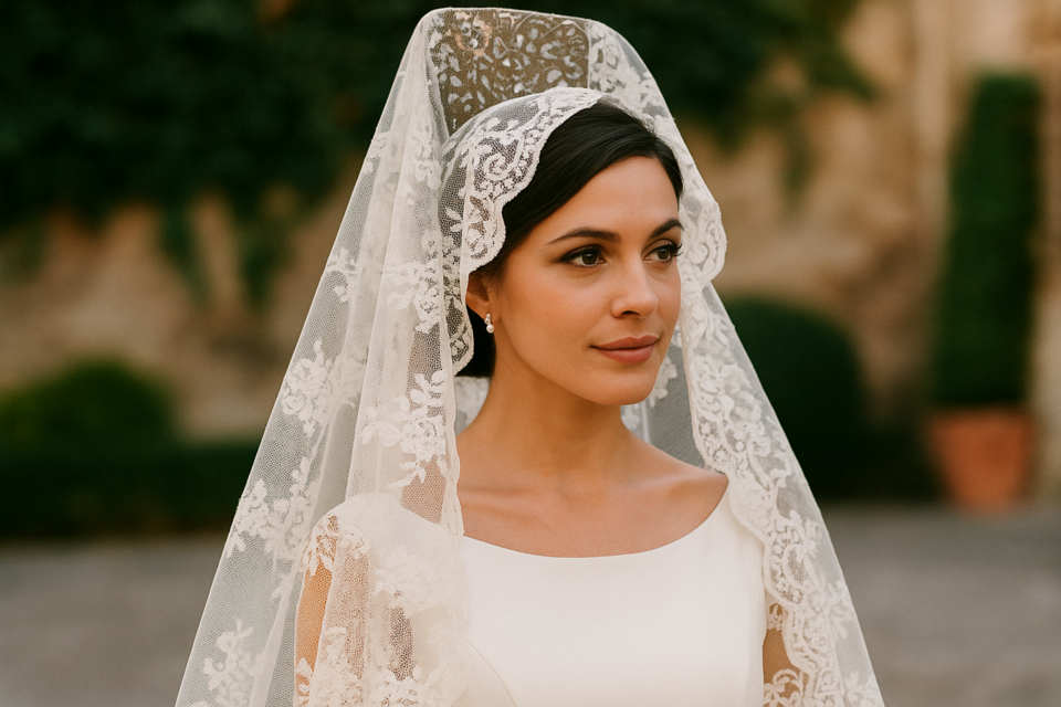 GPT - Photo d'illustration -&nbsp;Entre dentelle andalouse et soie japonaise, le voile de mariée devient un véritable pont entre les cultures. Qu’il soit brodé, coloré ou minimaliste, il incarne l’amour, la promesse et l’élégance universelle des mariages d’ici et d’ailleurs.