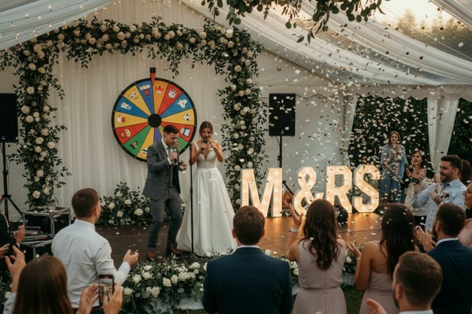 Un jeu festif où les invités tirent au sort des chansons à interpréter, seuls ou en duo, le “Karaoké Roulette”  créé une ambiance musicale, drôle et spontanée, qui transforme le mariage en véritable show participatif.