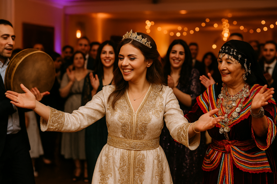 GPT - Photo d'illustration -&nbsp;Sous les youyous et les rythmes du bendir, la piste s’anime : le chaâbi et la danse kabyle unissent les générations dans une même ferveur. Un instant suspendu entre tradition et émotion.