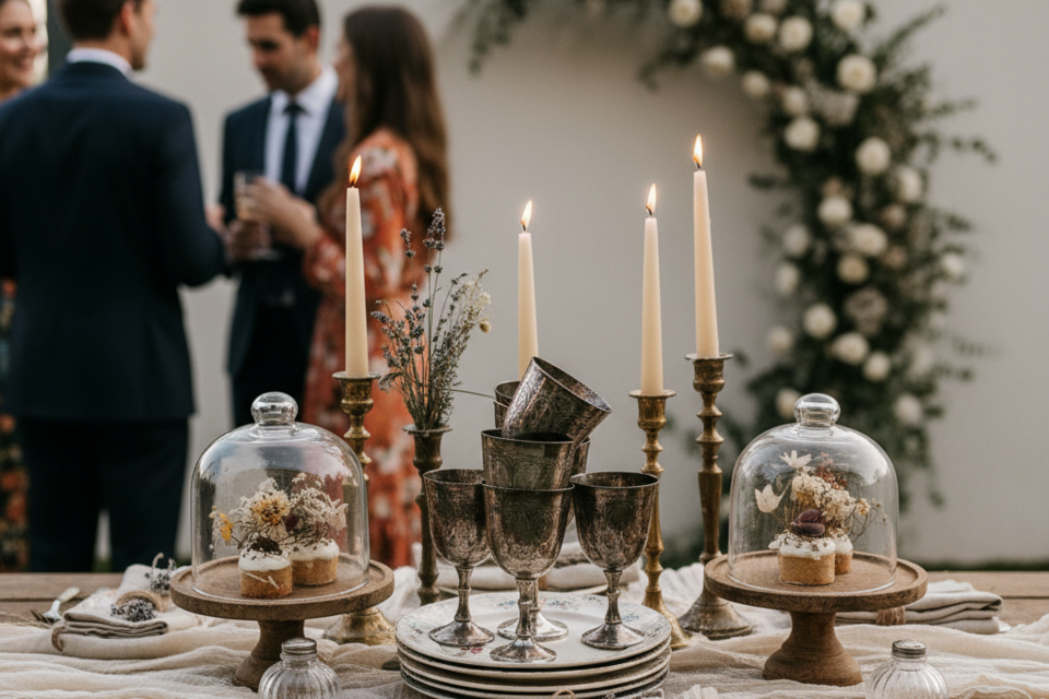 Gemini -&nbsp; Photo d'illustration -&nbsp;&nbsp;Des chandeliers, carafes et ronds de serviette ressurgissent avec éclat : ces objets de table oubliés réinventent l’art des mariages contemporains, mêlant nostalgie élégante et modernité festive.