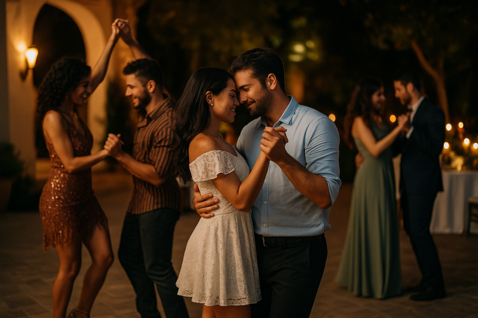GPT - Photo d'illustration -&nbsp;Scènes de danse brésilienne où forró, gafieira, axé et zouk s’entrelacent : un tourbillon de chaleur, de swing et de complicité qui donne au mariage cette intensité si propre au Brésil.
