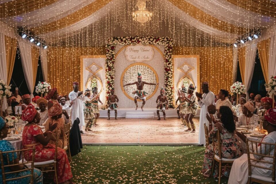 Gemini - Photo d'illustration - Les danses de mariage au Nigeria célèbrent l’union par des rythmes vibrants, gestes symboliques et costumes colorés, mêlant joie communautaire, héritage ancestral et énergie festive qui unit les familles.