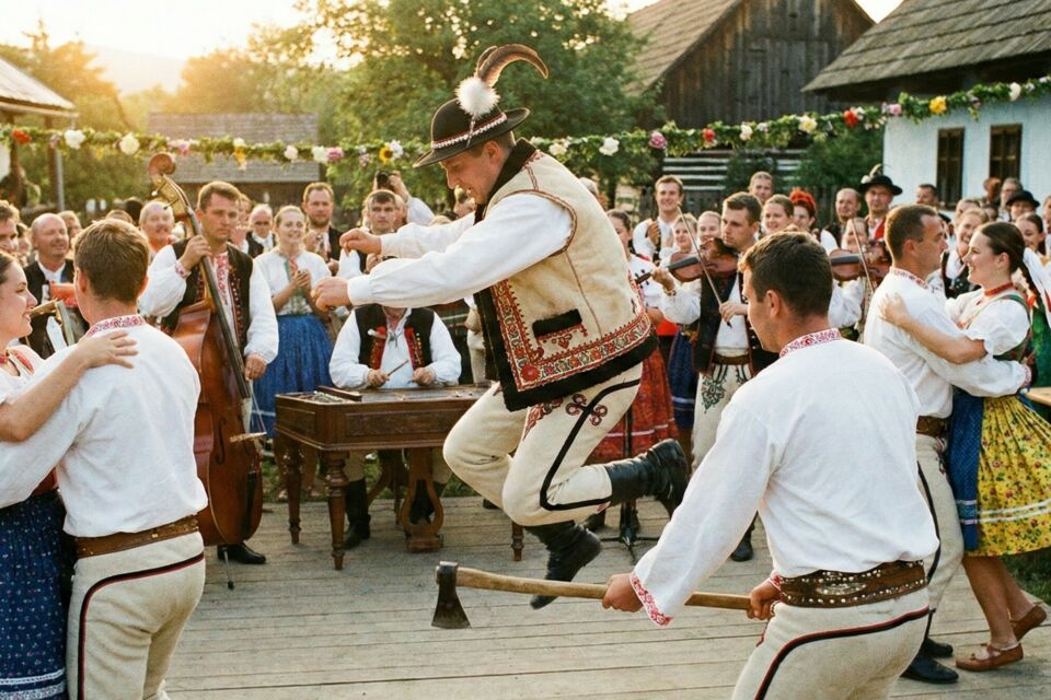 Gemini - Photo d'illustration -&nbsp;&nbsp;Sous les rythmes de l’odzemok et de la polka, les mariages slovaques célèbrent la vitalité des traditions, mêlant force, élégance et joie collective dans une danse qui unit passé et présent.