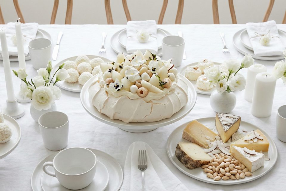 Gemini - Photo d’illustration - L’audace d’un menu 100 % blanc transforme votre réception en une expérience sensorielle et visuelle unique, où pureté, raffinement et féérie s’invitent à table. 