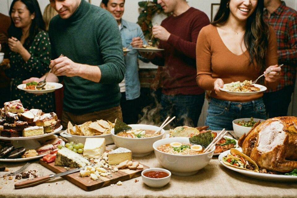 Gemini - Photo d’illustration - Buffets libérés des codes : entre éclats de couleurs, plats débordants et esthétique désordonnée, le 