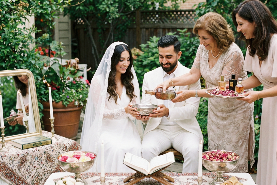 Gemini - Photo d'illustration -&nbsp;Un mariage iranien se parfume à l’eau de rose, dans un équilibre parfait entre tradition, élégance et émotion.