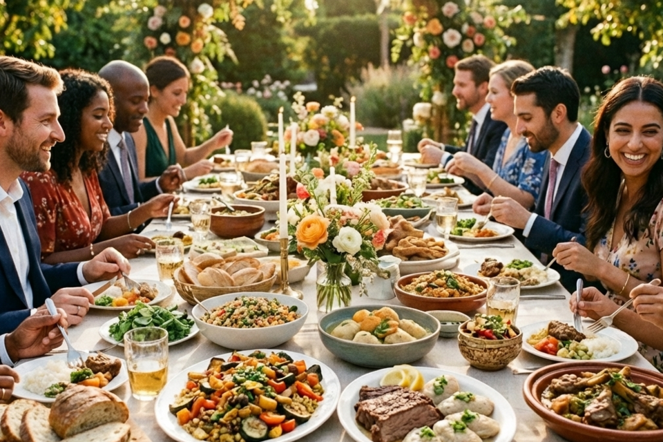 Gemini - Photo d’illustration - Le repas de mariage revisité pour l’époque moderne, s’incarne dans un menu inclusif où chaque convive trouve une assiette adaptée, festive et raffinée.