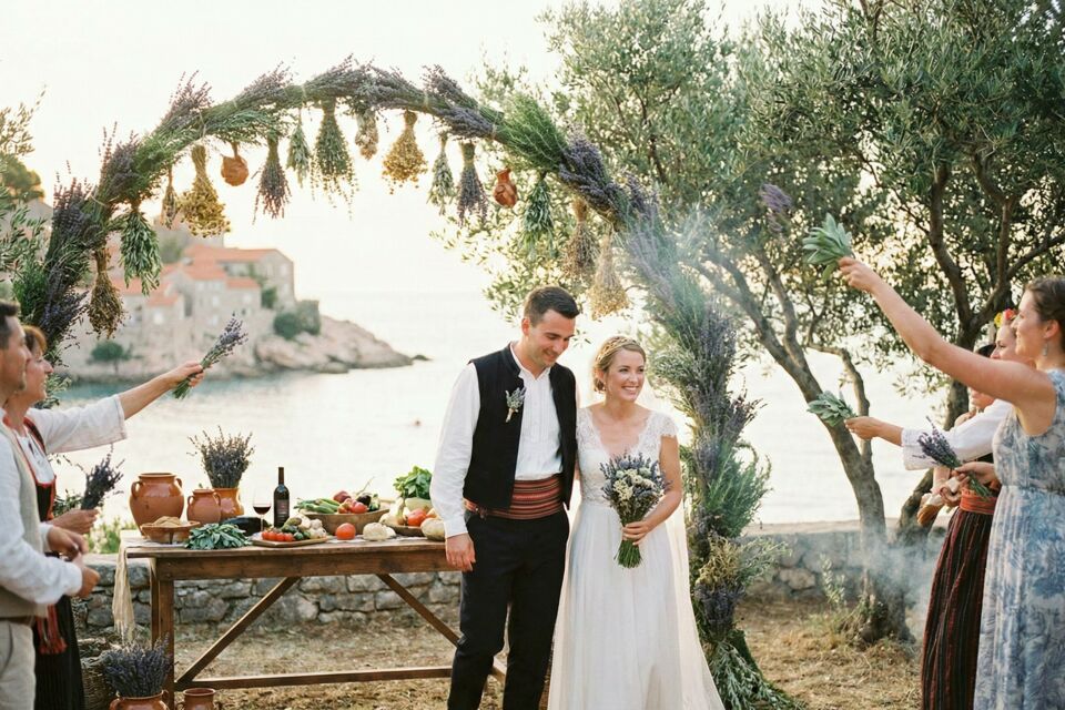Gemini - Photo d'illustration -&nbsp;&nbsp;Mariage en Croatie : entre senteurs méditerranéennes, rituels locaux et charme côtier, une célébration ensoleillée où traditions et élégance se mêlent pour un décor authentique et raffiné