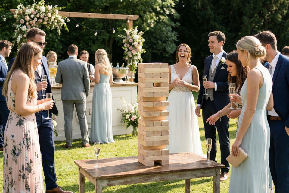 Gemini - Photo d'illustration - Quand le jeu devient prétexte à la rencontre : les mini-olympiades chic réinventent l’animation de mariage en extérieur.
