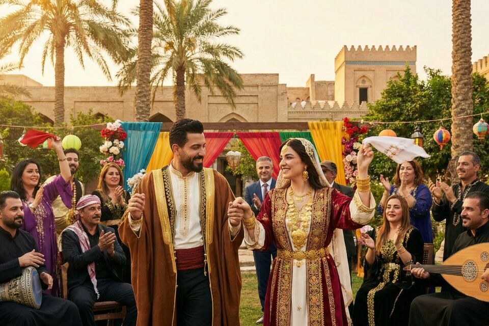 Gemini - Photo d'illustration - Entre henné, chants, danses et faste, le mariage traditionnel en Irak célèbre l’amour, la famille et des traditions millénaires qui tissent le lien entre passé et présent.