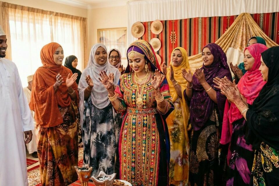 Gemini - Photo d'illustration - En Somalie, le mariage est une célébration où chants, poésie et rituels ancestraux unissent familles et traditions, reflétant l’identité culturelle et la force des liens communautaires.