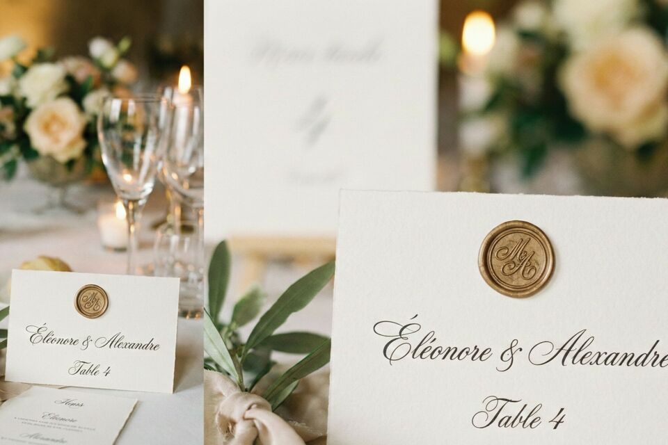 Gemini - Photo d'illustration -&nbsp;&nbsp;Invisible mais essentielle, la typographie façonne l’atmosphère du mariage : elle traduit l’identité des mariés et insuffle une cohérence sensible, du papier à la scénographie