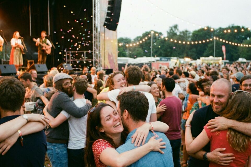Gemini - Photo d’illustration - Des cousinades aux séminaires, le câlin intégré aux animations devient symbole de convivialité et de cohésion, rapprochant participants et invités dans une atmosphère chaleureuse et festive. 