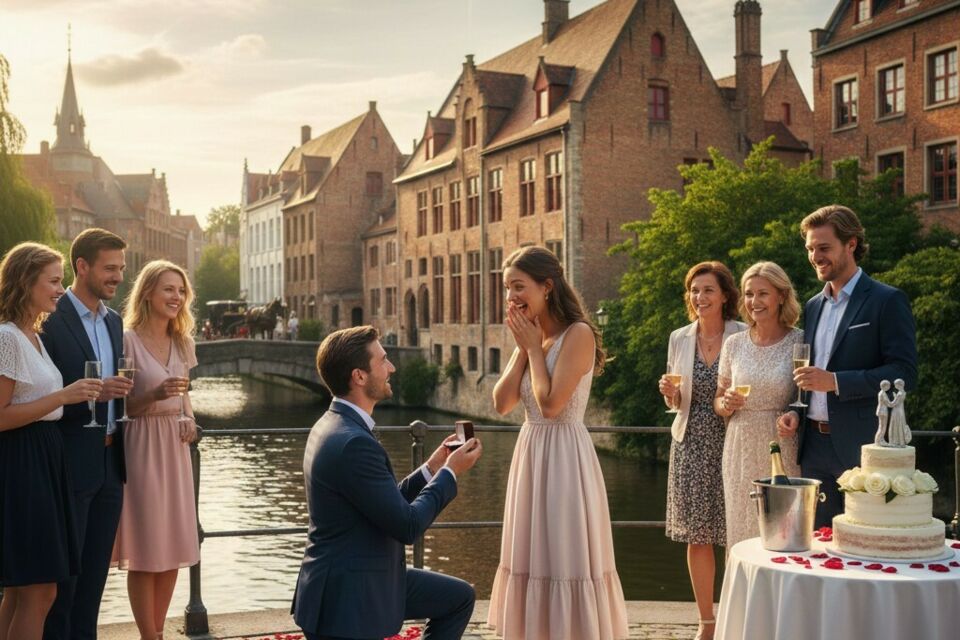 Photo d'illustration - Une promesse pour la vie au cœur de la Belgique. Des ruelles de Bruges aux pavés de Bruxelles, notre amour s'écrit en majuscules. Un