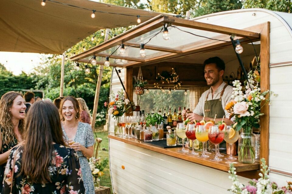 Gemini - Photo d'illustration - Un bar mobile sans alcool, chic et festif, qui réinvente l’art de célébrer : une expérience itinérante où saveurs créatives et convivialité s’invitent au cœur du mariage moderne.
