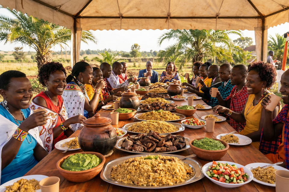 Gemini - Photo d'illustration -&nbsp;L’abondance du riz épicé et la chaleur des grillades traditionnelles scellent l'alliance des clans dans une atmosphère de générosité absolue.