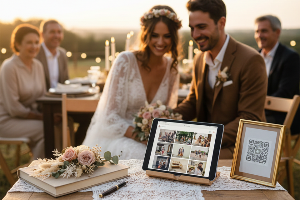 Gemini, photo d'illustration :&nbsp;Livre d'or papier ou numérique ? Créez un espace de partage interactif pour une réception de mariage inoubliable.