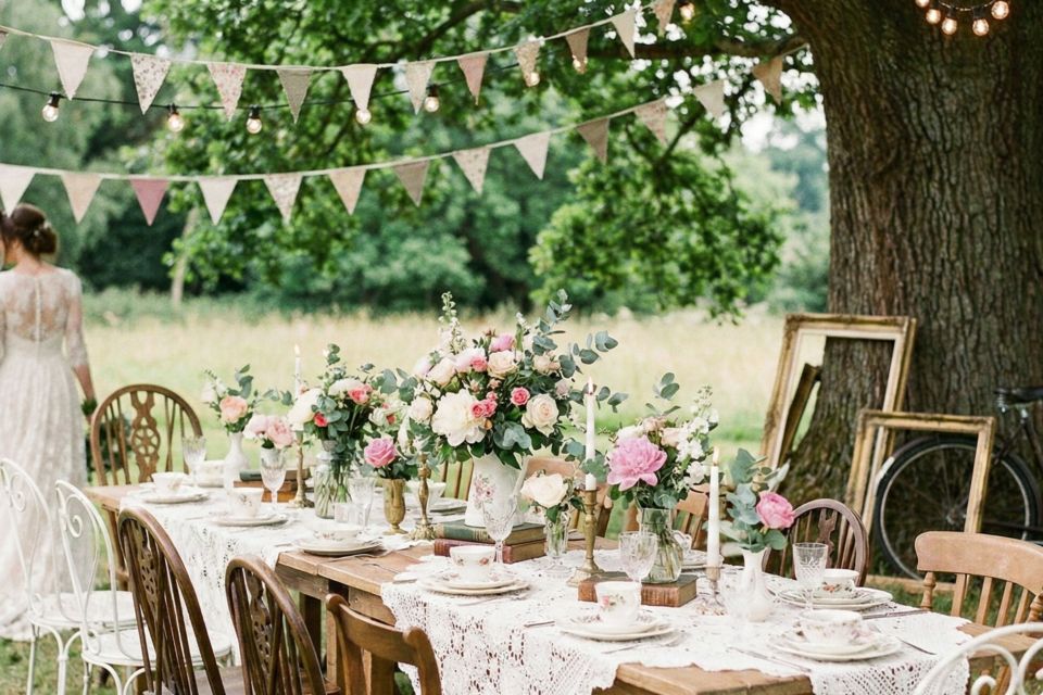 Gemini - Photo d'illustration - Entre élégance rétro et douceur romantique, le mariage vintage évoque l’histoire, tandis que le shabby chic sublime l’imparfait avec charme poétique et délicatesse intemporelle.