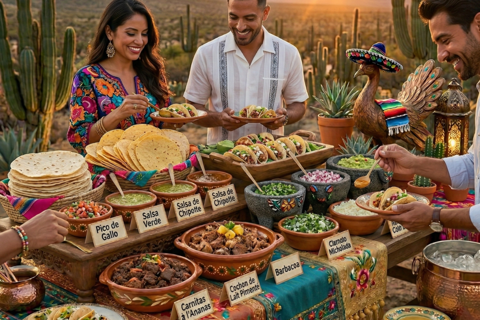 Gemini, photo d'illustration : Un bar à tacos la nouvelle tendance pour un mariage moderne et authentique à la fois.