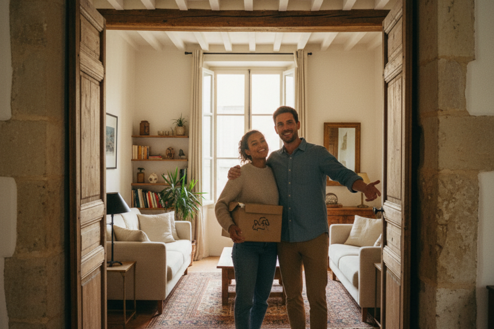 Deux mains s'entrelacent sur une table en bois clair, symbolisant l'union et l'engagement, qu'il soit de fait ou contractuel, dans la douceur d'un foyer partagé et la promesse d'un avenir commun.
