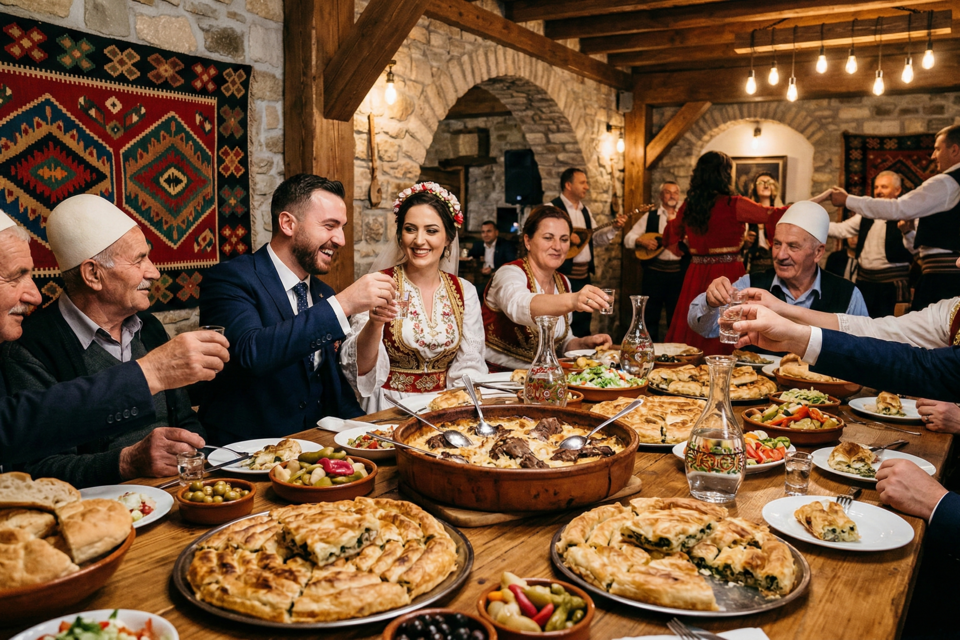 Gemini - Photo d'illustration -&nbsp;Entre les montagnes du Nord et les rivages du Sud, le banquet albanais célèbre l'alliance des clans dans une explosion de saveurs pastorales et méditerranéennes.