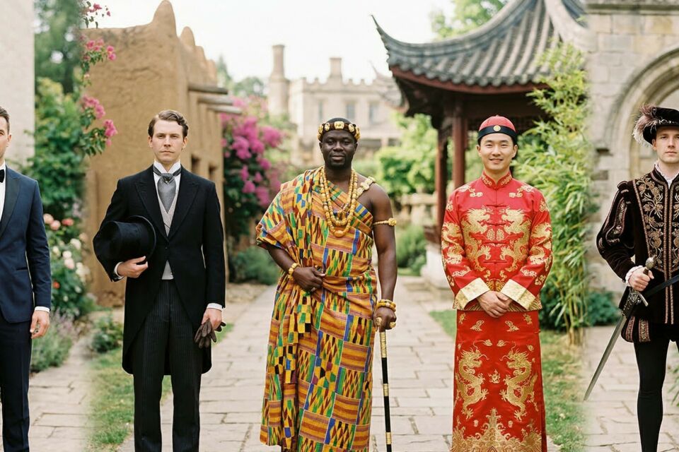 &nbsp;Photo d'illustration -&nbsp;&nbsp;Voyage visuel à travers les siècles et les continents : la tenue du marié, miroir des traditions, des cultures et de l’élégance nuptiale universelle