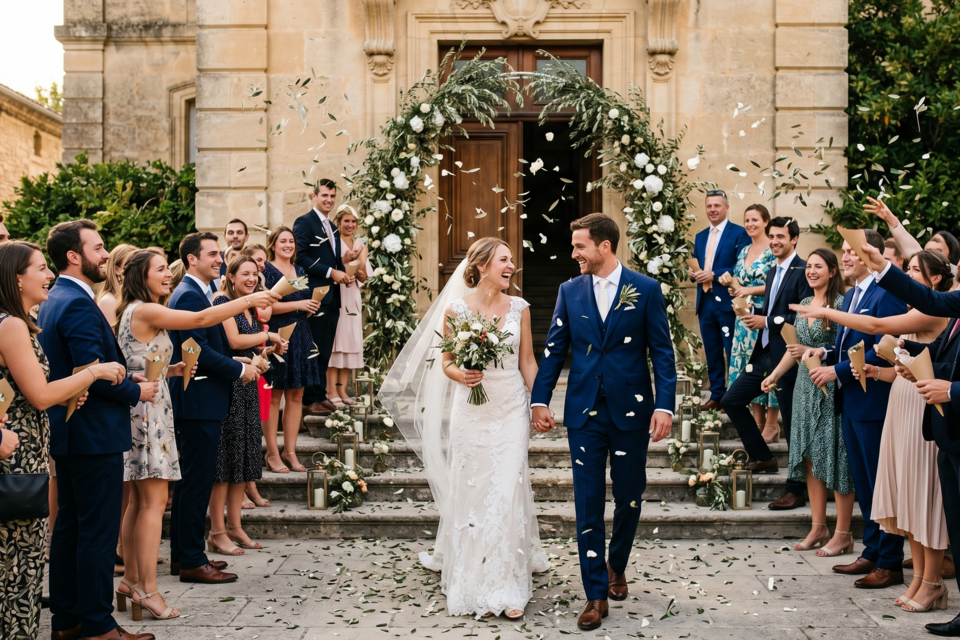 Gemini - Photo d'illustration -&nbsp;Adieu les grains de riz qui s'incrustent dans le décolleté et les coiffures millimétrées. Signez votre sortie avec panache et légèreté, car le premier pas vers l'union mérite mieux qu'un nettoyage de parvis.