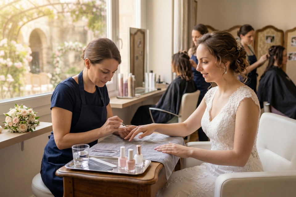 Gemini photo d'illustration : Harmoniserz vos ongles avec l’atmosphère de votre mariage pour un résultat élégant, durable et en accord total avec la palette de couleurs de votre grand jour.