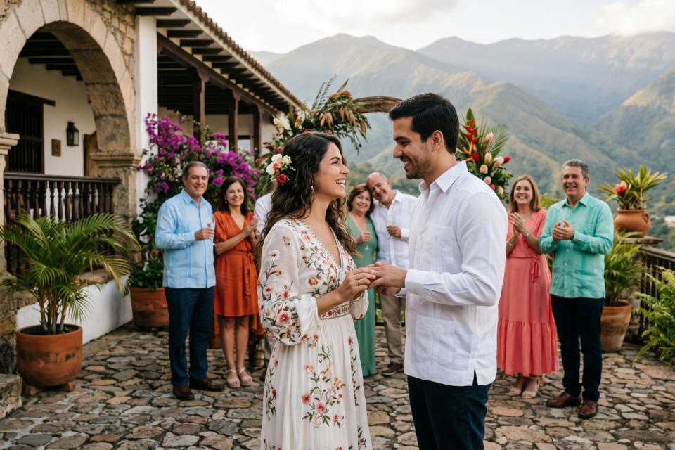 Gemini - Photo d'illustration -&nbsp;Au Venezuela, l'engagement est un prélude passionné où la ferveur latine rencontre le respect des lignées. Un pacte scellé entre mer des Caraïbes et sommets andins.