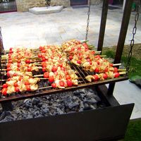 Buffet cuisson au feu de bois