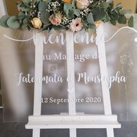 Prestation tableau de bienvenue au mariage de...