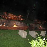 Cochon grillé à la broche