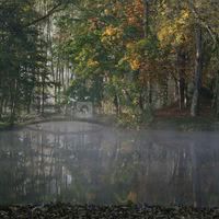 Matin d'automne sur le petit pont de l'ile
