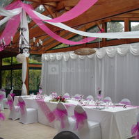 Mariage blanc et fuschia