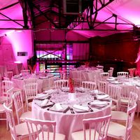 Salle verrière en réception soirée