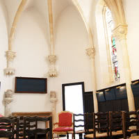 Vue de l'intérieur de la chapelle du château