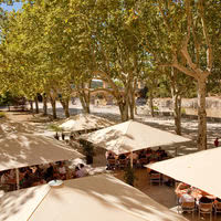 Vue depuis le 1ère étage du restaurant