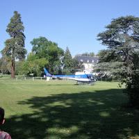 Arrivée au Manoir en Hélicopteur