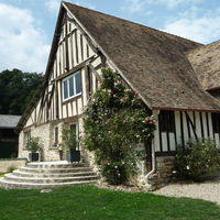 Facade perron grange