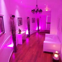 Entrée éclairage lead rose