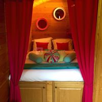 Intérieur de la roulotte "Eugény"