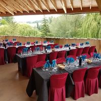 Terrasse salle des Puys repas entreprise