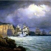 Combat du vaisseau le romulus, 13 février 1814