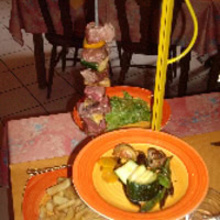 Brochette suspendue
