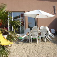 Terrasse arrière du gîte omaha