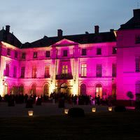 Le château de nuit, côté jardin
