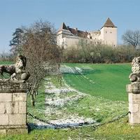 Le chateau de Goudourville en hiver